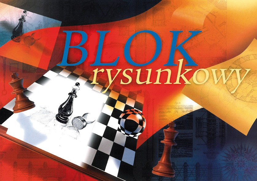 Blok rysunkowy A4 20k. biały Kreska